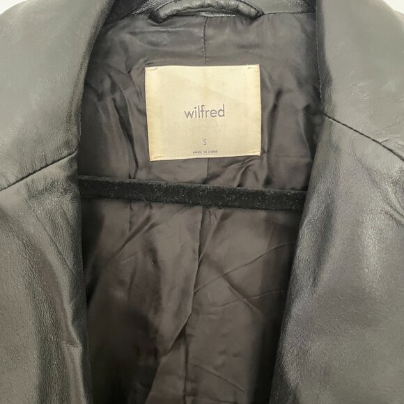 Wilfred, black faux leather, blazer, size small - Picture 3 of 4